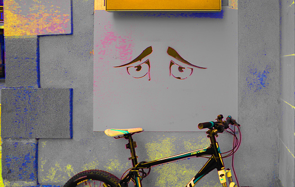 Street Art Olivier Tardiveau Photographe Nantes étonnante sourire vélocipédique rue de l'Arche Sèche a11-4
